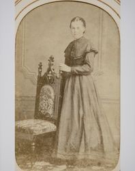 Portrait of an unidentified young woman taken in Petaluma, California in the 1870s