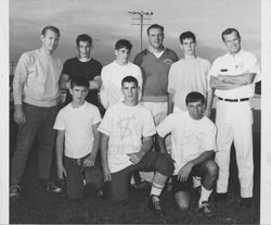 St. Vincent's High School coaches and athletes, Petaluma, California, about 1964