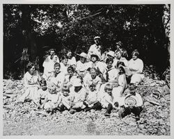 Group of women and children at the Russian River