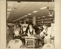 Uunidentified musical group performing inside the new Sears store, Santa Rosa, California, 1980