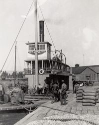 Steamship Newtown No. 2 at the Petaluma wharf, Petaluma, California