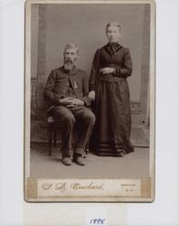 Portrait of Nathan James Titus and Eunice Aseneth Burgess Titus, Freestone, California, 1895