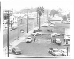 Looking east on Fourth Street between B and C Streets, Petaluma, California, 1957