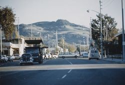 Intersection of Third and E Streets looking south on E toward Mount Taylor