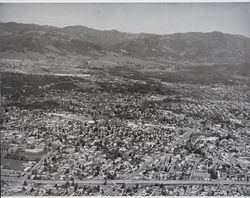 Aerial view of Santa Rosa looking east to Rincon Valley, Santa Rosa, California, 1960s