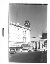 L & M Drugstore building at Main and Western, Petaluma, California, about 1942