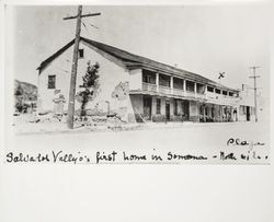 Salvador Vallejo's first home in Sonoma, north side, Plaza