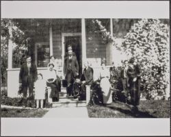 Callison family at the home of John G. Callison, Barham Avenue, Santa Rosa, California, between 1911 and 1915