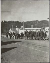 Staging area for Redwood Rangers in Guerneville, California, February 10, 1946