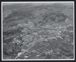 Aerial view of Santa Rosa and surroundings, looking southeast