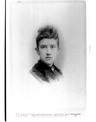 Cabinet card portrait of an unidentified young, female Farley family member, Petaluma, California, between 1880 and 1900