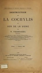 Destruction de la cochylis, ou ver de la vigne