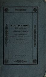 Sulla coltivazione dei litorali memoria inedita di Giovanni Bottari illustrata ed arricchita di annotazioni con due tavole litografiche