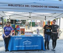 Sonoma County library tables at Pride Festival