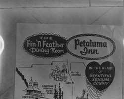 Advertisement for Petaluma Inn's Fin 'n Feather Dining Room, 1961