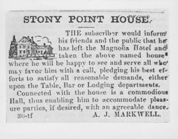 Advertisement for the Stony Point House in the June 29, 1860 Sonoma County Journal