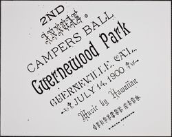 Campers Ball, Guernewood Park, California, about 1900