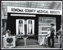 Sonoma County Medical Society's booth at the fair, Santa Rosa, California, 1963