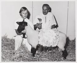 Kenny Wagner and his sheep at the Sonoma County Fair, Santa Rosa, California