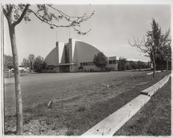 Main pavilion at the Sonoma County Fairgrounds, Santa Rosa, California, 1958