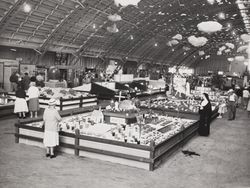 Community booths in Main Pavilion at the Sonoma County Fair, Santa Rosa, California