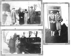 Three pictures of the Myers family, 1928