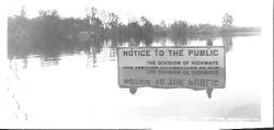 Flood waters at an unidentified location near the Laguna de Santa Rosa in Sebastopol, California, 1940s