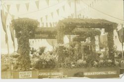 1910 Gravenstein Apple Show floral display, "Margaret Butts Florist"