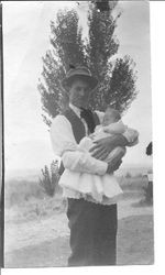 Alfred Leslie Kingwell (1892-1979) with his infant daughter--probably Dorothy Kingwell