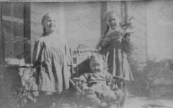 Blanche Riddell, Dorothy Harmon and Alice Riddell, granddaughters of Otis and Harriet Allen, about 1906
