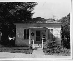 1880s hip roof cottage house in the Coleman Sunnyside Addition, at 556 Harrison Street, Sebastopol, California, 1993