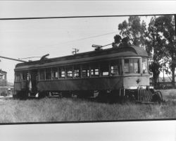 Petaluma & Santa Rosa railway car No. 57 in Petaluma, 1941