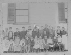 Freestone School students with teacher Miss Louise Witham, about 1895