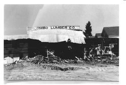Columbo Lumber Yard in Sebastopol being demolished, about 1990