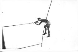 Analy High School pole vaulter Kanemi Ono, about 1935