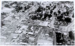 Main Street, Sebastopol, California from the air, between 1940 and 1950s