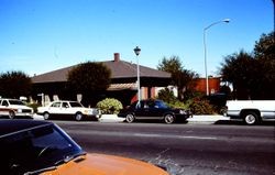 P&SR depot (and former Clarmark Flower shop) at 261 South Main Street just prior to the restoration of the depot as the West County Museum, October 1990