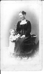 Rebecca Gilliam Pierini, with small child--probably one of her four children--Anne Tom, Rita or Carrie