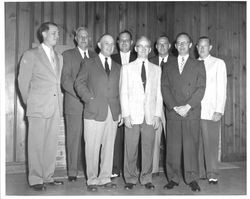 Oscar A. Hallberg at the PAI (Pacific Apple Industry) directors meeting at New York, 1956