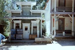 Two buildings and a water trough at George H. Smith's Georgetown near Sebastopol, California, 1997