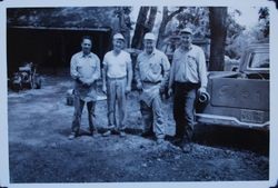 Sebastopol Lions Club members Glenn Klineman, Jack Fore, Sam Leighty and Don Shatto, about 1955 (Sebastopol Lions Club scrapbook photo)