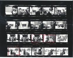 Photographer proofs taken at the ribbon cutting of the Singler/Ernster building in Sebastopol in 1983