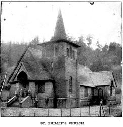 Occidental's St. Phillip's Catholic Church, less than one mile from Camp Meeker California near the Russian River