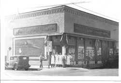 Old Safeway store in Sebastopol on the southwest corner of intersection of Bodega and Main Street, 1930s