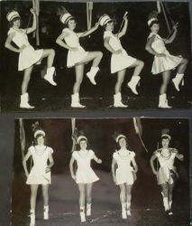 Analy High School football, fall 1952--the four Analy marching majorettes