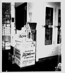 Interior of Paul's Market in Graton, 1930s