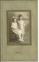 Anita and Lucille Wakefield in a studio portrait, 1921