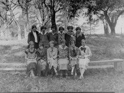 1925 Analy Union High School "Girl's Cabinet" picture taken for the yearbook