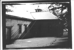 Lincoln School, Sebastopol rear entrance after a snowfall early 1900