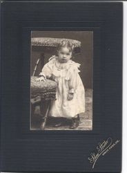 Portrait of Ethel M. Sharp in 1909 at age two years old